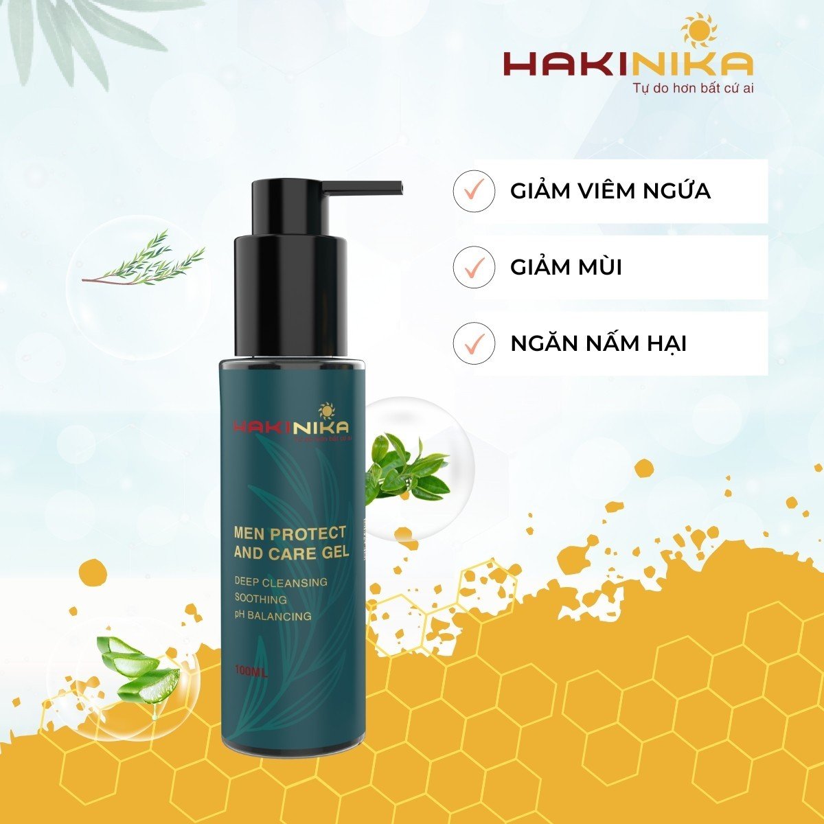 Dung dịch vệ sinh nam chiết xuất thiên nhiên HAKINIKA (100ml)